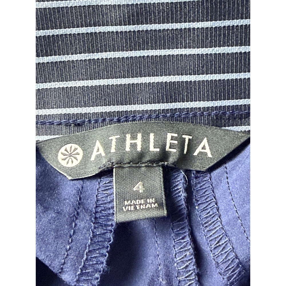 Athleta Tribeca Crop Pants Womens 4 Navy Blue Stretch Travel Athleisure - Picture 5 of 14
